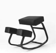 💺 sleekform ergonomic kneeling chair: rocking desk stool for home office posture support - comfortable, metal construction, easy-to-clean cushions логотип