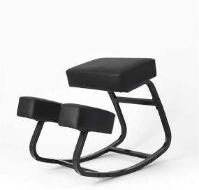 img 4 attached to 💺 Sleekform Ergonomic Kneeling Chair: Rocking Desk Stool for Home Office Posture Support - Comfortable, Metal Construction, Easy-to-Clean Cushions