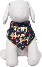 img 3 attached to 🐶 Happy Gotcha Day Birthday Dog Bandana Designer Bandana - 100% Cotton, Fits Medium to Large Sized Dogs