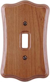 img 3 attached to 🔘 Amerelle Austin Medium Oak Wood Wallplate with Single Toggle