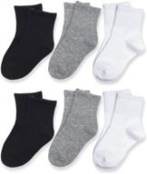 cute cotton crew socks for boys and girls: toddler/kids stripe casual socks (5 pairs) logo