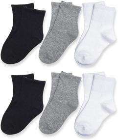 img 4 attached to Cute Cotton Crew Socks for Boys and Girls: Toddler/Kids Stripe Casual Socks (5 Pairs)