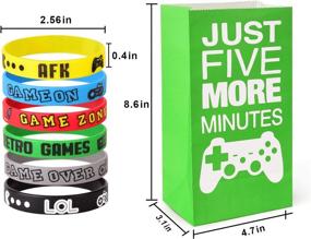 img 3 attached to 🎮 Game On Party Supplies: 24 Pieces of Video Game Goodie Bags and Bracelets - Perfect for Kids Birthday Party