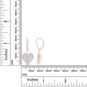 img 1 attached to Heart Zirconia Earrings Sterling Silver