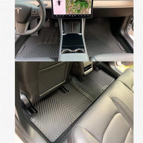 img 3 attached to 🚗 Коврики для пола Tesla Model 3 - подходят идеально - Road Comforts - 2017-2021 - Защита пола от грязи, грязи, снега, брызг и воды - Передний и задний ряд (4 шт) - Черный