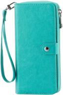 hawee turquoise wristlet wallet holder: stylish women's handbag with integrated wallet logo