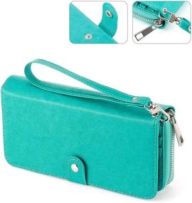 img 3 attached to HAWEE Turquoise Wristlet Wallet Holder: Stylish Women's Handbag with Integrated Wallet