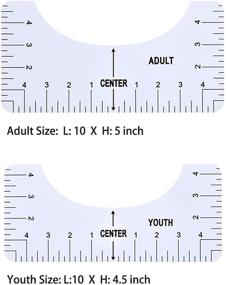 img 1 attached to 👕 Pack of 4 T-Shirt Alignment Rulers - Adult, Youth, Toddler, and Infant Sizes - Craft Ruler with Guide Tool for Perfectly Centered Fashion Designs - T-Shirt Rulers Set for Accurate Design Placement (4PCS-White)