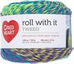 red heart roll yarn tweed wildflower logo