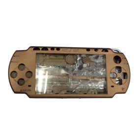 img 3 attached to 🎮 OSTENT Full Housing Shell Faceplate Replacement- Compatible with Sony PSP 2000 Console, Brown Color
