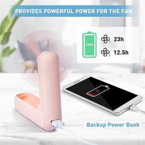 img 1 attached to 🌬️ 4-in-1 Rechargeable Handheld Mini Fan & Eye Massager – Portable Pocket Size, Multi-function Foldable Personal Desk Fan for Women, Ideal for Home Office, Outdoor Travel