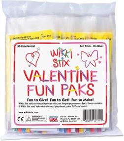 img 3 attached to 💘 Wikki Stix Valentine Fun Paks - 50 Packs with 8 Wikki Stix & Valentine Activity Sheet - Made in the USA!