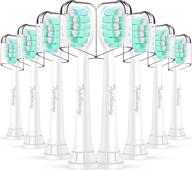 8-pack replacement toothbrush heads for phillips sonicare electric toothbrush - compatible with diamondclean, protectiveclean, dailyclean, 2 series, plaque control, c2, c3, w2, g2, hx9023 logo