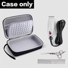 img 3 attached to Protective Travel Case with Mesh Pocket for Andis 🧳 Professional T-Outliner Beard/Hair Trimmer, Model GTO 04710/04603/ 04775, Attachment Set