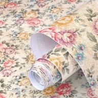 🌸 vintage peony floral contact paper shelf liner: self-adhesive christmas drawer decorative – 17x78 inches, yazi logo