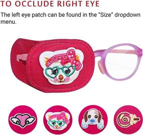 img 1 attached to 👀 Astropic 4Pcs Right Eye Patches for Kids Glasses - Pink - Enhanced SEO