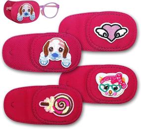 img 4 attached to 👀 Astropic 4Pcs Right Eye Patches for Kids Glasses - Pink - Enhanced SEO