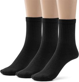 img 4 attached to Optimized Search: 3-Pack of Cotton Crew Dress Socks in School Uniform Colors for Boys