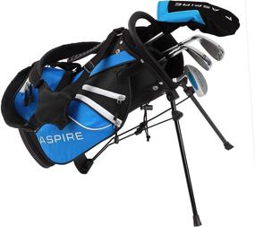 img 4 attached to 🏌️ ASPIRE Junior Plus Complete Golf Clubs Set for Children - 5 Age Groups Boys and Girls - Right Hand, Real Girls Junior Golf Bag