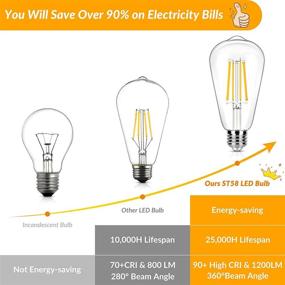 img 2 attached to 💡 1200 Lumens Filament Dimmable Bathroom Equivalent