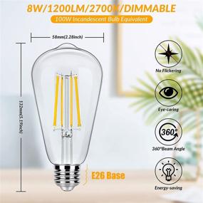 img 1 attached to 💡 1200 Lumens Filament Dimmable Bathroom Equivalent