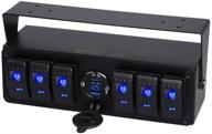 💡 surface mount panel with switchtec 4 or 6 gang rocker toggle switches, quick charge 3.0 usb charger, voltmeter, and led (blue, pre-wired enclosure) logo