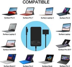 img 3 attached to CZRR 65W 15V 4A Surface Pro Charger - Compatible with Surface Pro X 7 6 5 4, Laptop 3/2/1, Go 2/1, Book – 6ft Power Cord