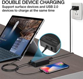 img 1 attached to CZRR 65W 15V 4A Surface Pro Charger - Compatible with Surface Pro X 7 6 5 4, Laptop 3/2/1, Go 2/1, Book – 6ft Power Cord