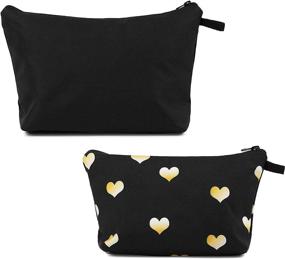 img 4 attached to Hearts Makeup Cosmetic Travel Pouches
