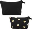 hearts makeup cosmetic travel pouches logo