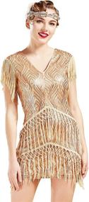 img 4 attached to BABEYOND Flapper Fringed Roaring Sequins Women's Clothing