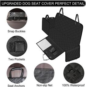 img 2 attached to Waterproof Nonslip Dog Car Seat Cover with Storage Pockets & Mesh Visual Window - Heavy Duty Scratchproof Hammock for Cars, Trucks, and SUVs