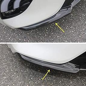 img 1 attached to 🚗 ZiWen Sports Style Carbon Fiber Front Bumper Lip Molding Cover Trim for Toyota Camry 2018 (SE XSE)