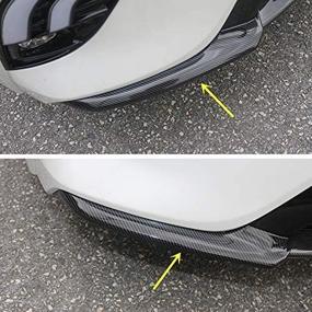 img 4 attached to 🚗 ZiWen Sports Style Carbon Fiber Front Bumper Lip Molding Cover Trim for Toyota Camry 2018 (SE XSE)