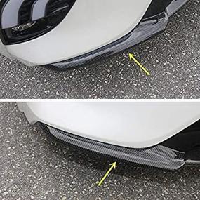 img 2 attached to 🚗 ZiWen Sports Style Carbon Fiber Front Bumper Lip Molding Cover Trim for Toyota Camry 2018 (SE XSE)