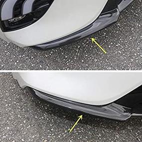 img 3 attached to 🚗 ZiWen Sports Style Carbon Fiber Front Bumper Lip Molding Cover Trim for Toyota Camry 2018 (SE XSE)