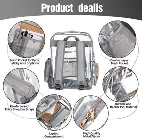 img 2 attached to Durable Transparent Plastic Bookbag: Ideal Backpack for All Your Carrying Needs