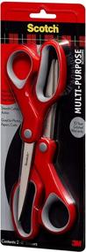 img 2 attached to ✂️ Scotch Multi-Purpose Scissor 8 Inch 2 Pack (1428-2) - Red/Gray Scissors for Versatile Cutting Tasks