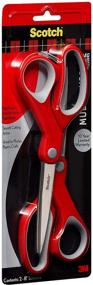 img 3 attached to ✂️ Scotch Multi-Purpose Scissor 8 Inch 2 Pack (1428-2) - Red/Gray Scissors for Versatile Cutting Tasks