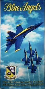 img 4 attached to Get Summer Ready with the Blue Angels Licensed Brazilian Velour Beach Towel - 30x60 inches!