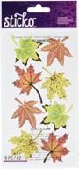 🍁 sticko sticker vellum maple leaves: premium pack of 8 pieces (spvm08) logo