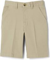 🩳 french toast boys' adjustable waist flat front shorts logo