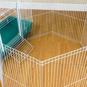 img 2 attached to 🏕️ Ware Manufacturing Large Canvas 8-Panel Clean Living Small Pet Playpen Cage, White: Spacious and Stylish Solution for Ultimate Pet Comfort and Control