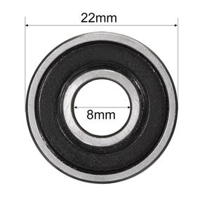 img 1 attached to Подшипник канавки Uxcell 608 2RS Bearings