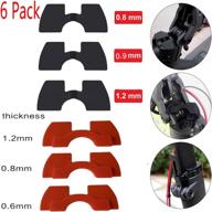 angeliasky rubber vibration damper 6-pack for xiaomi m365 m187 electric scooter - red & black shock absorber accessories parts logo