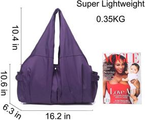 img 1 attached to Оставайтесь стильно сухими с водонепроницаемой легкой плечевой сумкой для покупок 8022 ЧЕРНЫЙ женские сумки и кошельки