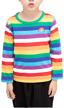 nuokalu little t shirts rainbow striped logo
