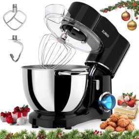 img 4 attached to 🍰 ZURIO 8.5 QT Stand Mixer, 6-Speed Household Stand Mixers with 660W Powerful Motor for Heavy Dough, Large Capacity Food Mixer Kitchen Electric Mixer with Dough Hook, Whisk, Beater, Stainless Steel Bowl