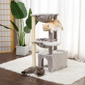 img 3 attached to 🐱 Ultimate Multi-Level Cat Tree Condo Furniture with Sisal-Covered Scratching Posts - Perfect for Kittens, Cats, and Pets