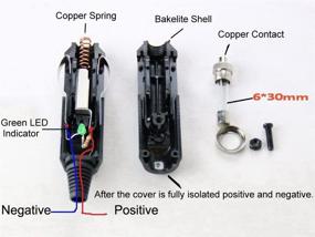 img 1 attached to 🔌 Carviya 3 5 6 8 10 15 20 Amp Male Car Cigarette Lighter/Aux Socket Plug Connector 12V with Fuse, Diode Indicator (10A)